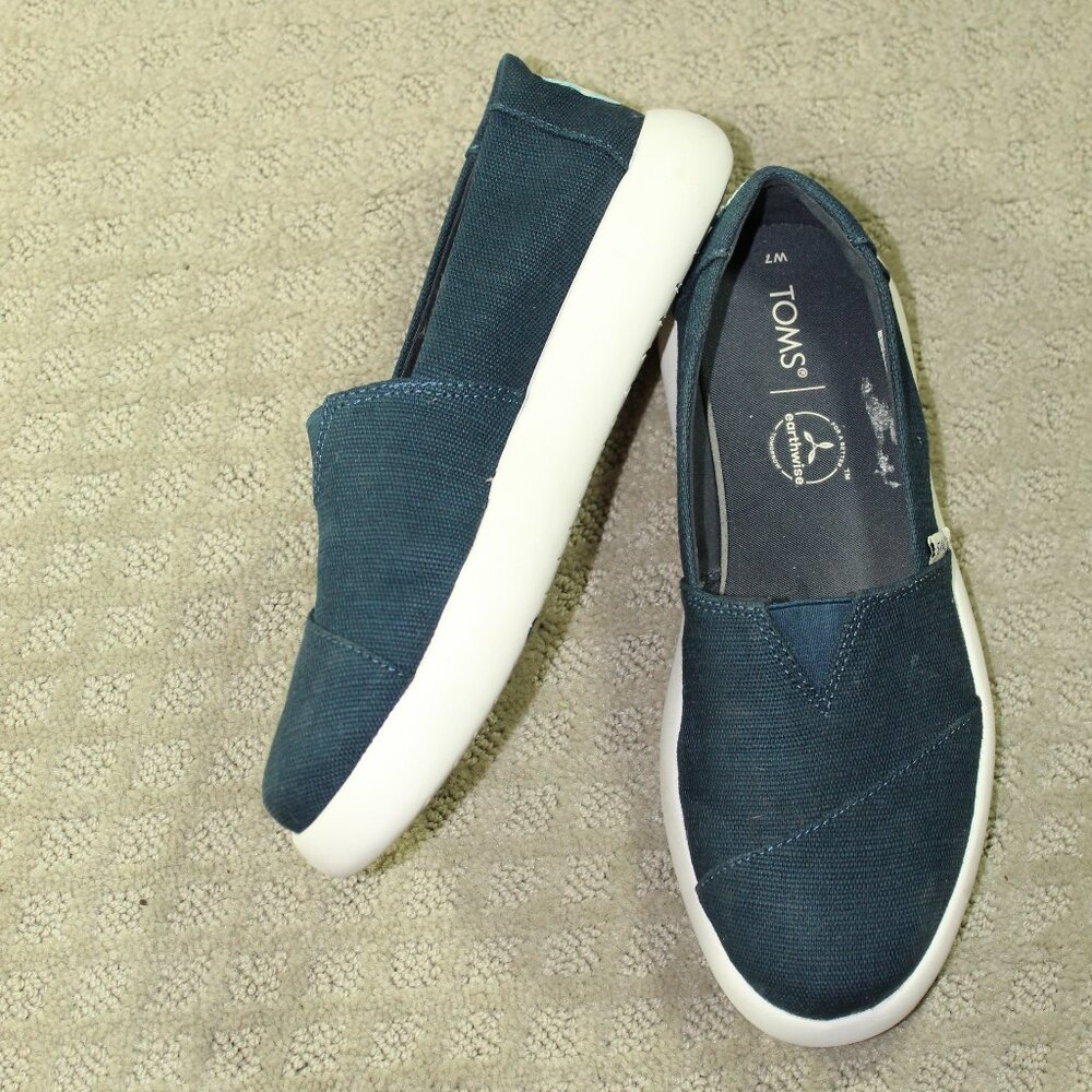 Toms Alpargata Women's Size 7 Blue Canvas Shoes